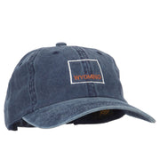 Wyoming with Map Outline Embroidered Washed Cotton Twill Cap