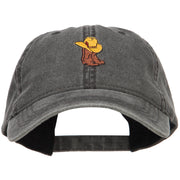 Cowboy Boots and Hat Embroidered Washed Cap