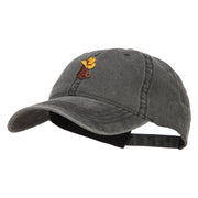 Cowboy Boots and Hat Embroidered Washed Cap