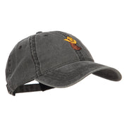 Cowboy Boots and Hat Embroidered Washed Cap