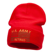 U.S. Army Retired Embroidered Long Knitted Beanie