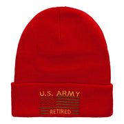 U.S. Army Retired Embroidered Long Knitted Beanie