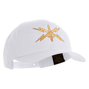 U.S. Army Cyber Corps Embroidered Retro Cotton Blend Snapback Cap - White OSFM