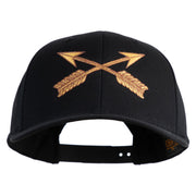 U.S. Army Special Forces Embroidered Retro Cotton Blend Snapback Cap - Black OSFM