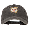 US Navy Veteran Circle Symbol Embroidered Washed Cotton Twill Cap