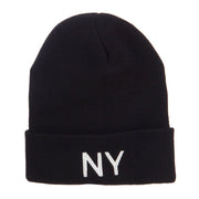 New York State NY Embroidered Cuff Beanie