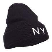 New York State NY Embroidered Cuff Beanie