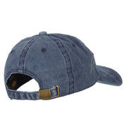 US Navy Veteran Circle Symbol Embroidered Washed Cotton Twill Cap