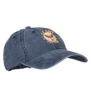 US Navy Veteran Circle Symbol Embroidered Washed Cotton Twill Cap