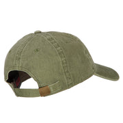 US Navy Veteran Circle Symbol Embroidered Washed Cotton Twill Cap