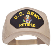 US Army Retired Logo Patched Mesh Cap