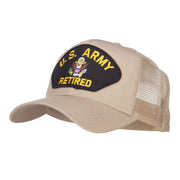 US Army Retired Logo Patched Mesh Cap