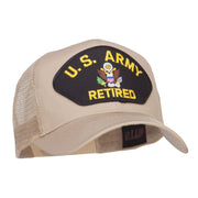 US Army Retired Logo Patched Mesh Cap