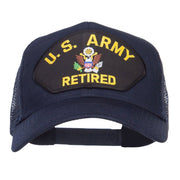 US Army Retired Logo Patched Mesh Cap