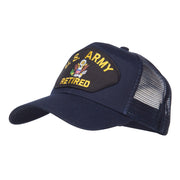 US Army Retired Logo Patched Mesh Cap