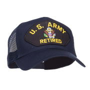 US Army Retired Logo Patched Mesh Cap