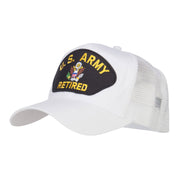 US Army Retired Logo Patched Mesh Cap