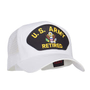 US Army Retired Logo Patched Mesh Cap