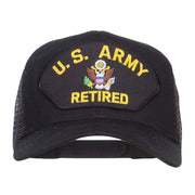 US Army Retired Logo Patched Mesh Cap