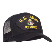 US Army Retired Logo Patched Mesh Cap