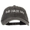 Phrase of Bad Hair Day Embroidered Washed Buckle Cap