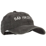 Phrase of Bad Hair Day Embroidered Washed Buckle Cap