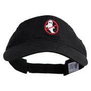 Anti Ghost Sign Icon Embroidered Pro Style Cotton Twill Washed Visor - Black OSFM