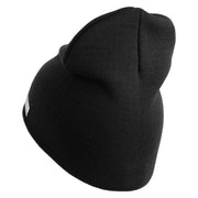 U.S. Army Specialist Corps Symbol Embroidered 8 Inch Solid Knit Short Beanie Made in USA - Black OSFM