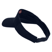Anti Ghost Sign Icon Embroidered Pro Style Cotton Twill Washed Visor - Navy OSFM
