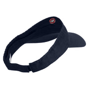 Anti Ghost Sign Icon Embroidered Pro Style Cotton Twill Washed Visor - Navy OSFM