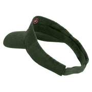 Anti Ghost Sign Icon Embroidered Pro Style Cotton Twill Washed Visor - Olive OSFM
