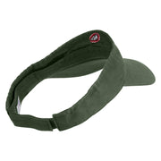 Anti Ghost Sign Icon Embroidered Pro Style Cotton Twill Washed Visor - Olive OSFM