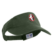 Anti Ghost Sign Icon Embroidered Pro Style Cotton Twill Washed Visor - Olive OSFM