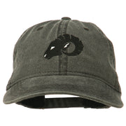 Zodiac Aries Embroidered Washed Cap