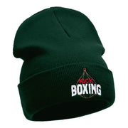 Kick Boxing Embroidered 12 Inch Long Knitted Beanie