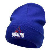 Kick Boxing Embroidered 12 Inch Long Knitted Beanie