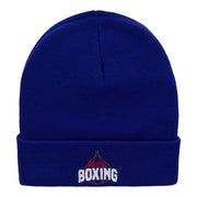 Kick Boxing Embroidered 12 Inch Long Knitted Beanie