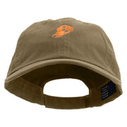 Soccer Flamethrower Embroidered Low Profile Dyed Cotton Twill Cap - Khaki OSFM