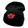 Dragon Head Embroidered Knitted Long Beanie