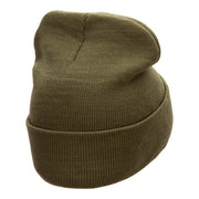 Sergeant Veteran Embroidered Long Knitted Beanie