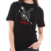 Zodiac Taurus Sign Graphic Design Short Sleeve Cotton Jersey T-Shirt