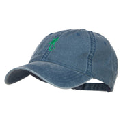 Lizard Embroidered Washed Cap