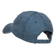 Lizard Embroidered Washed Cap