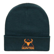 Deer Hunter Embroidered Long Knitted Beanie