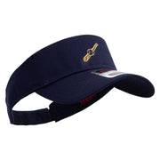 Golden Baseball Icon Embroidered Cotton Twill Sun Visor - Navy OSFM