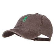 Lizard Embroidered Washed Cap