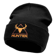 Deer Hunter Embroidered Long Knitted Beanie