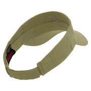 Golden Baseball Icon Embroidered Cotton Twill Sun Visor - Khaki OSFM