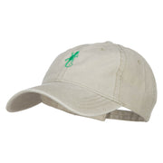 Lizard Embroidered Washed Cap