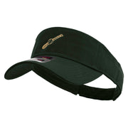 Golden Baseball Icon Embroidered Cotton Twill Sun Visor - Dk-Green OSFM